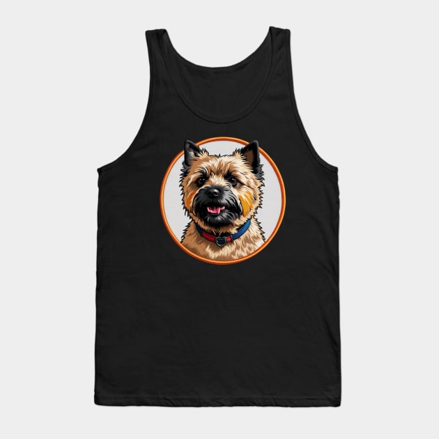 Cairn Terrier Embroidered Patch Tank Top by Xie